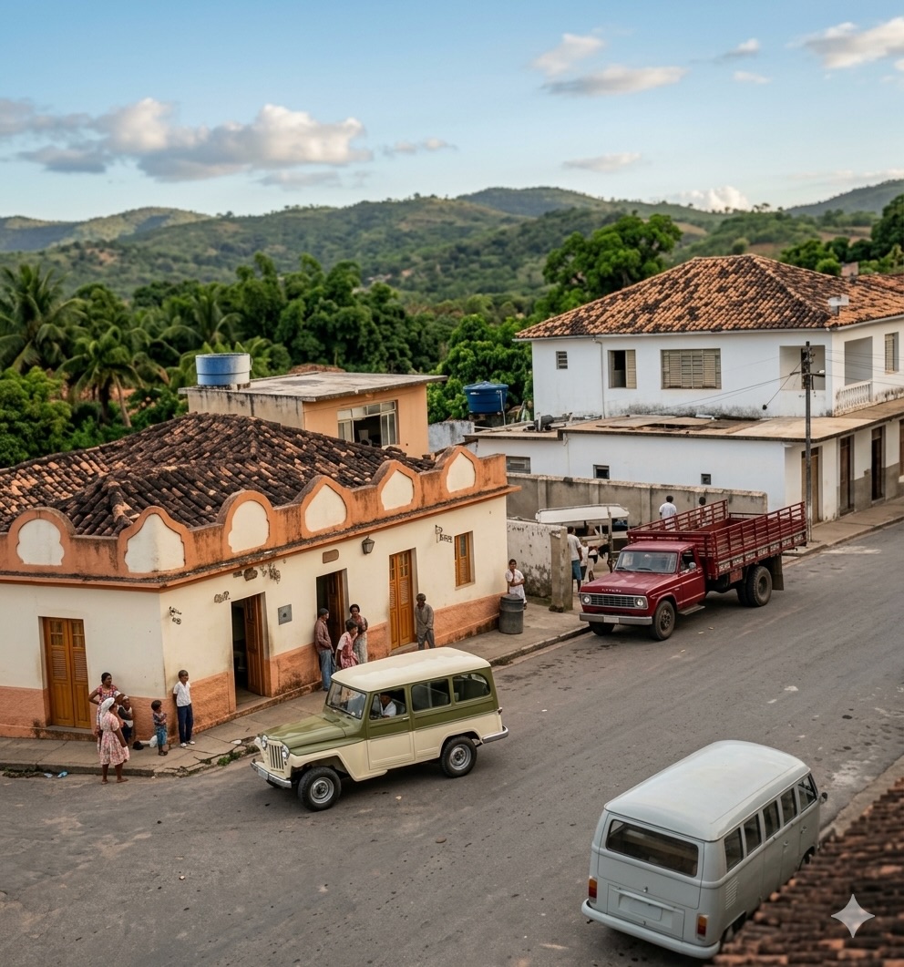 Essa imagem nasceu de um registro antigo de Bonfim, originalmente em preto e branco, provavelmente entre os anos 60 e 70